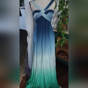 Mermaid colors silk dress by BCBGmaxazria